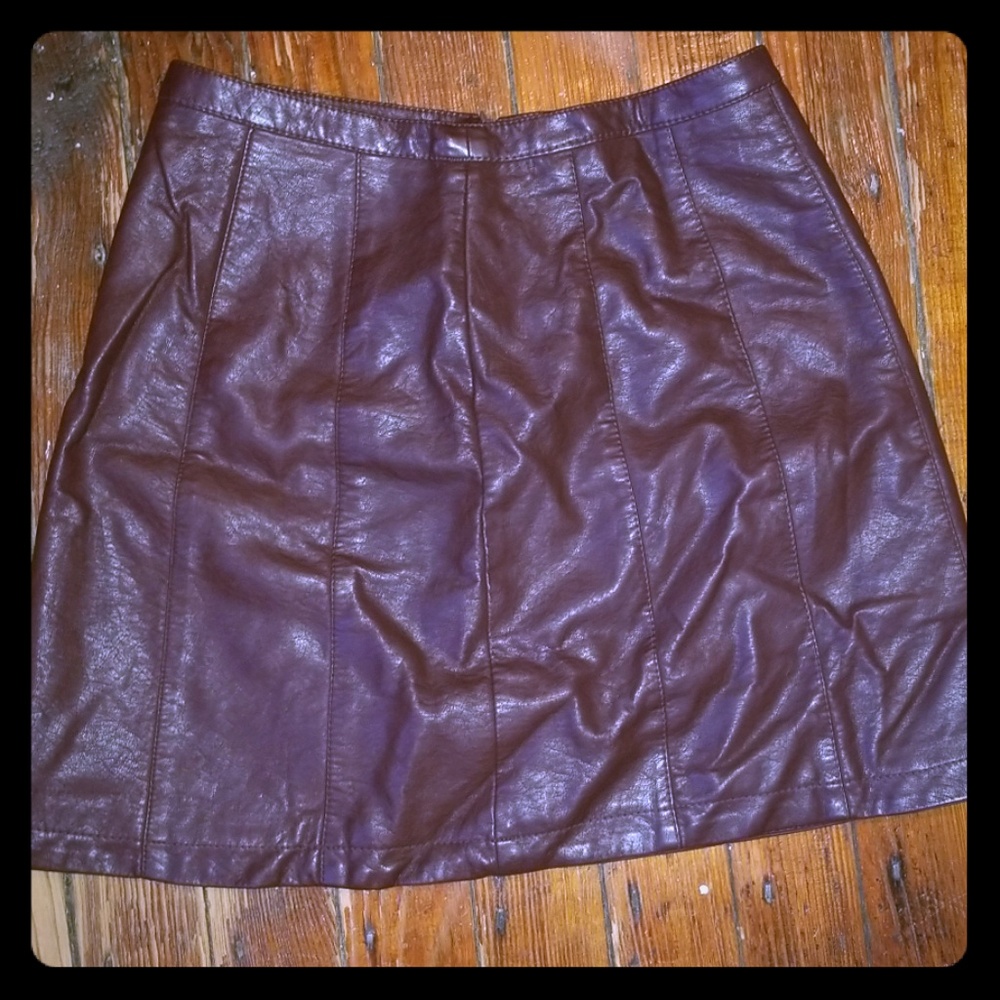Pleather skater skirt